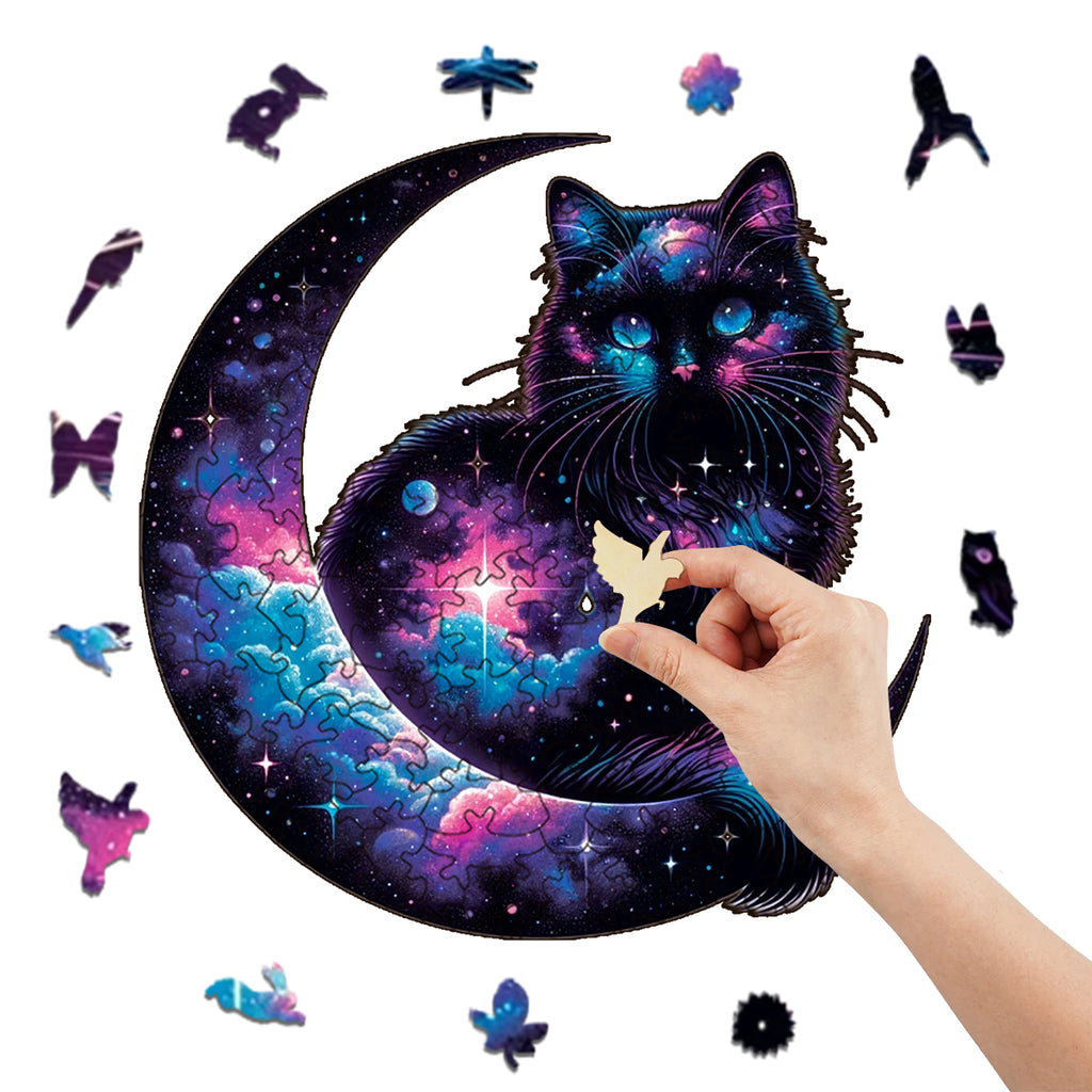 Rubbyoo Cosmic Garden Cat -4 Wooden Jigsaw Puzzle - image 5