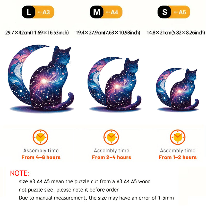 Rubbyoo Cosmic Garden Cat -3 Wooden Jigsaw Puzzle - image 2