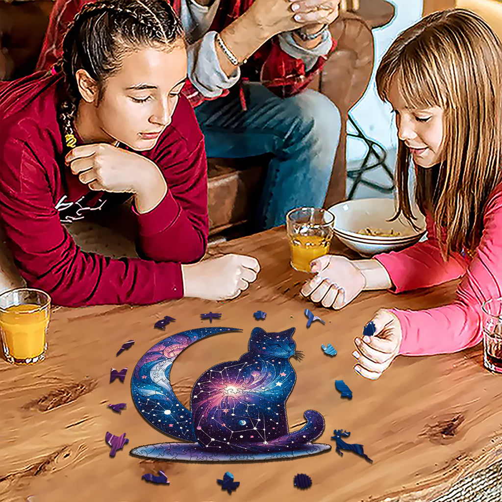 Rubbyoo Cosmic Garden Cat -3 Wooden Jigsaw Puzzle - image 3