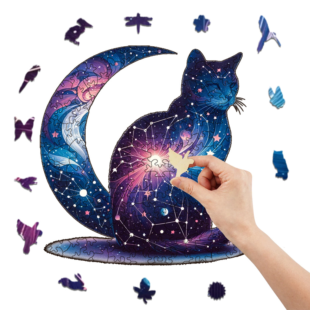 Rubbyoo Cosmic Garden Cat -3 Wooden Jigsaw Puzzle - image 8
