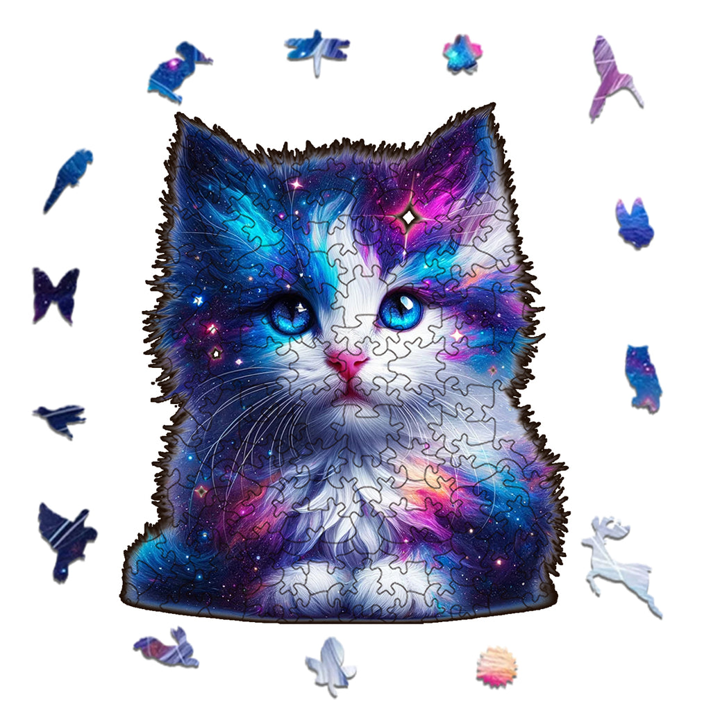 Rubbyoo Cosmic Garden Cat -2 Wooden Jigsaw Puzzle - image 1