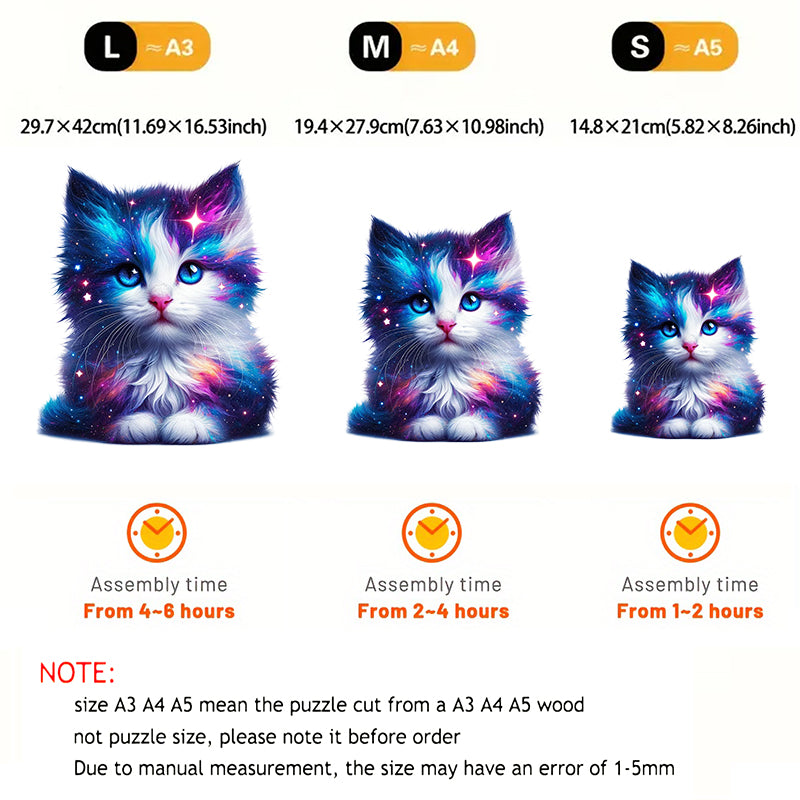 Rubbyoo Cosmic Garden Cat -2 Wooden Jigsaw Puzzle - image 2