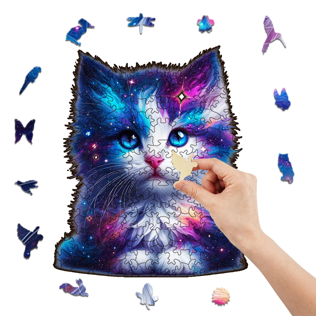 Rubbyoo Cosmic Garden Cat -2 Wooden Jigsaw Puzzle - image 6