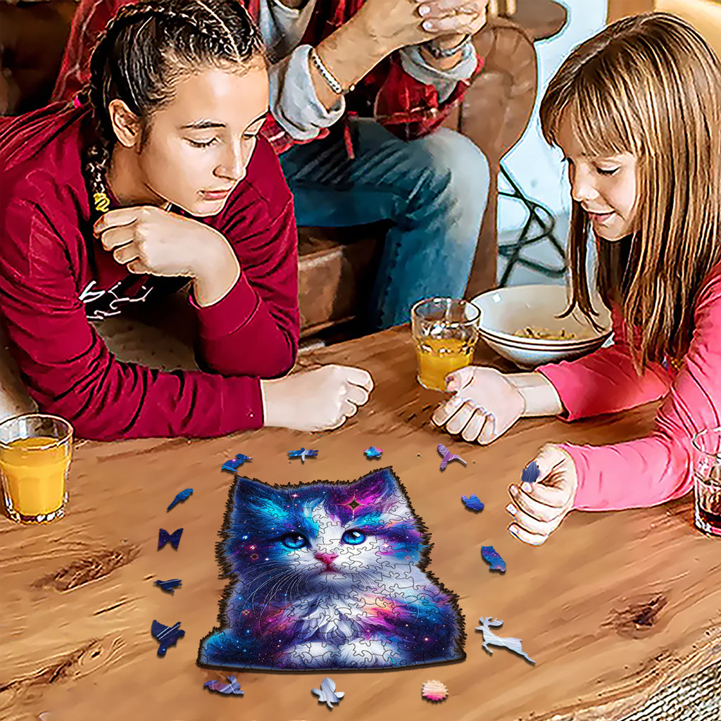 Rubbyoo Cosmic Garden Cat -2 Wooden Jigsaw Puzzle - image 7