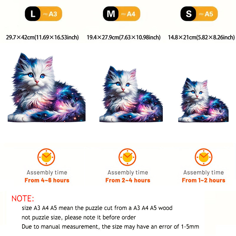 Rubbyoo Cosmic Garden Cat - Wooden Jigsaw Puzzle - image 2