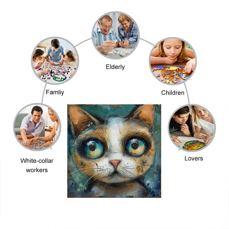 Rubbyoo Dull Cat - Wooden Jigsaw Puzzle - image 4