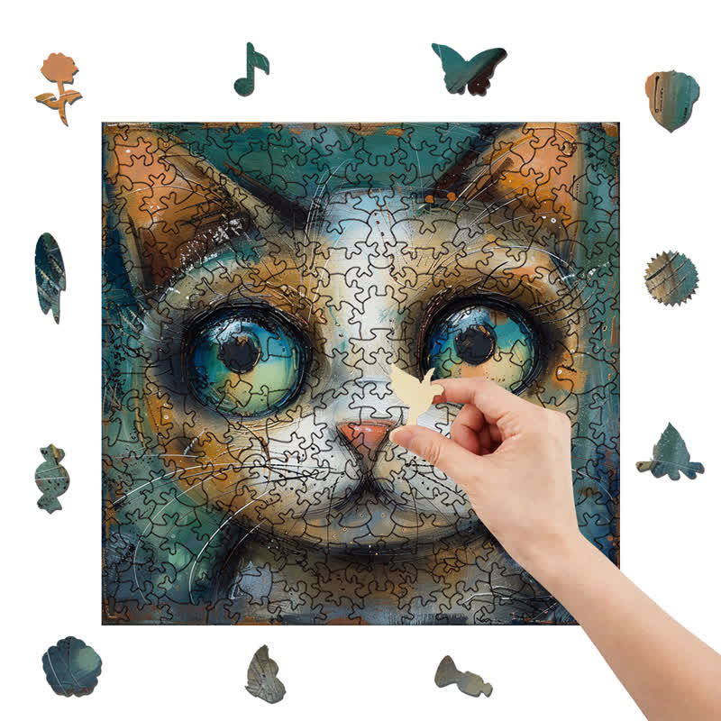 Rubbyoo Dull Cat - Wooden Jigsaw Puzzle - image 6