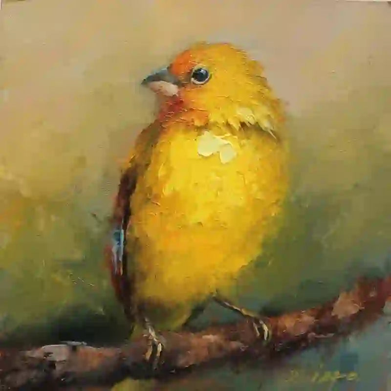 Rubbyoo Yellow Saffron Finch Bird - Wooden Jigsaw Puzzle - A3 - Wooden Gift Packaging - image 0