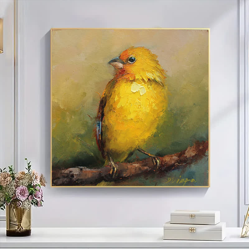 Rubbyoo Yellow Saffron Finch Bird - Wooden Jigsaw Puzzle - image 3