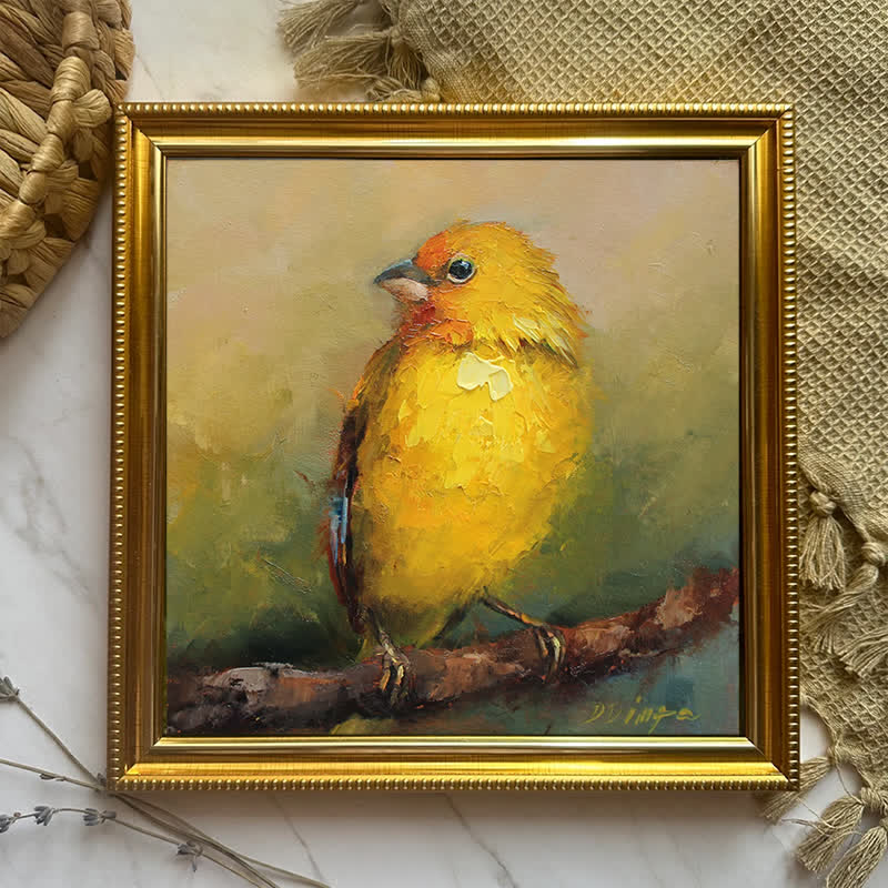 Rubbyoo Yellow Saffron Finch Bird - Wooden Jigsaw Puzzle - image 7