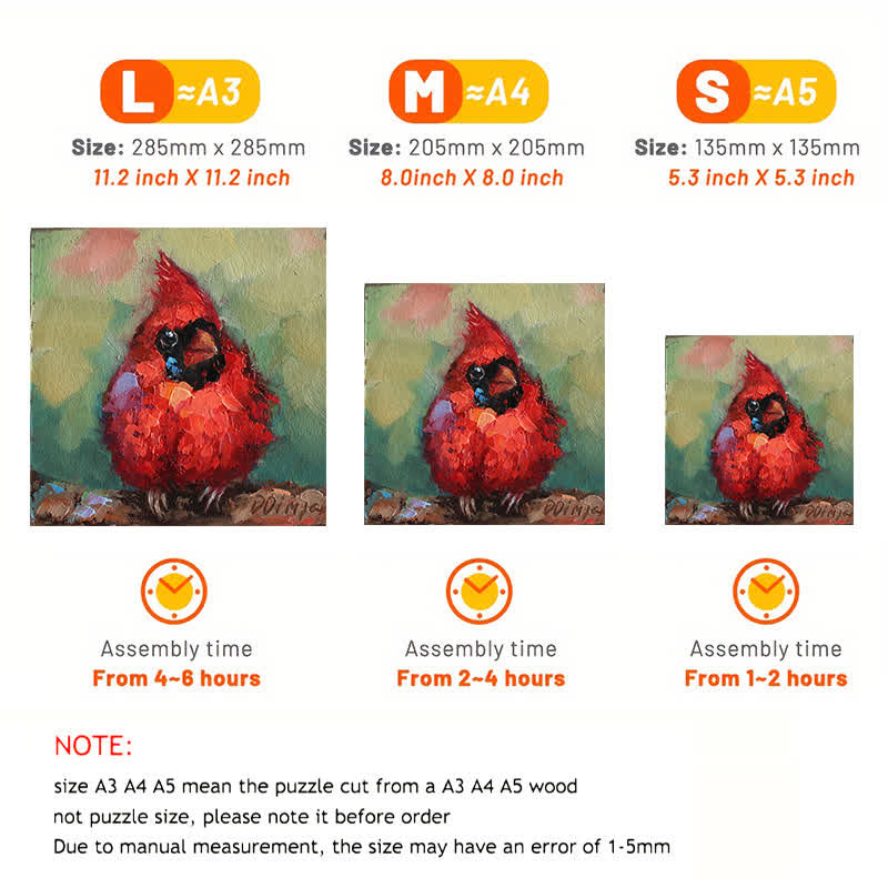 Rubbyoo Red Cardinal - Wooden Jigsaw Puzzle - image 2