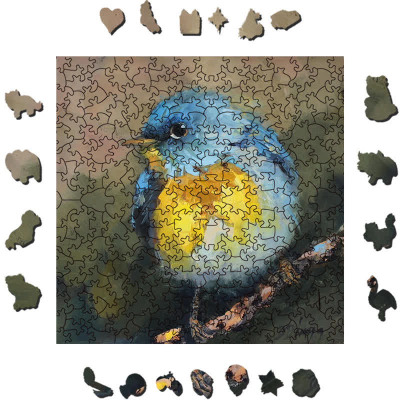 Rubbyoo Bluebird - Wooden Jigsaw Puzzle - image 1