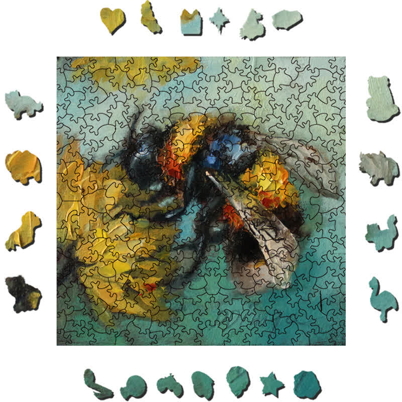 Rubbyoo Bumblebee - Wooden Jigsaw Puzzle - image 1