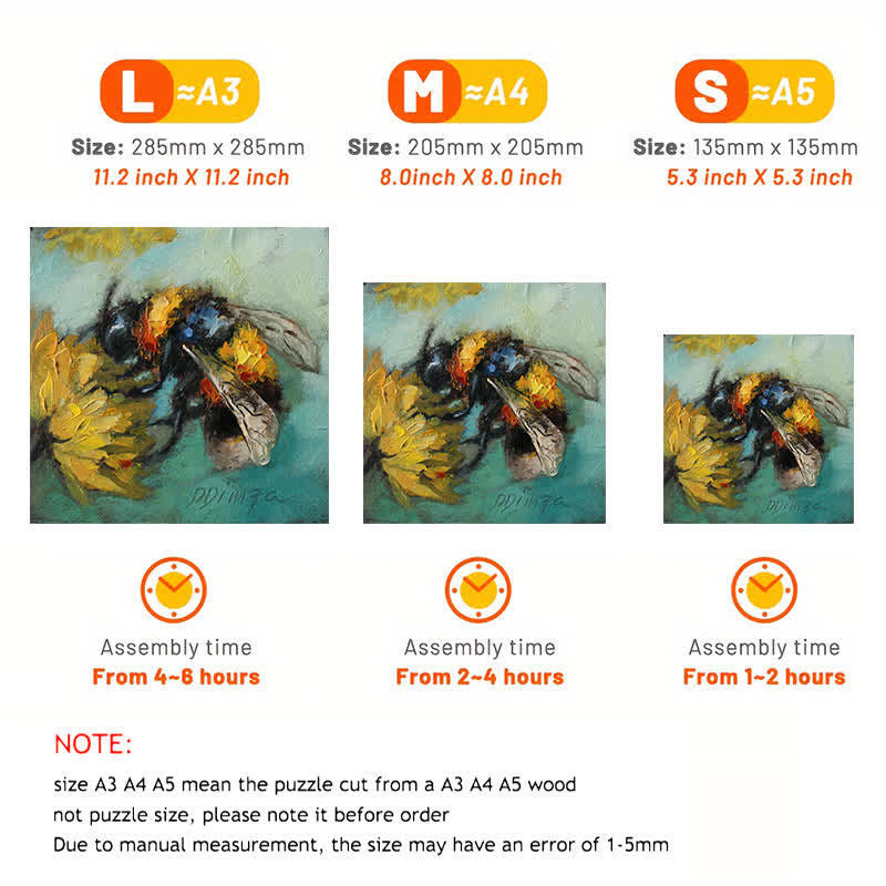 Rubbyoo Bumblebee - Wooden Jigsaw Puzzle - image 2
