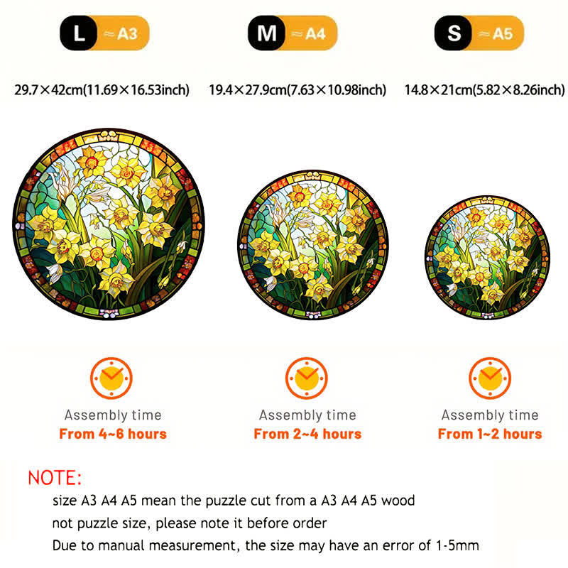 Rubbyoo Daffodil Flower - Wooden Jigsaw Puzzle - image 2