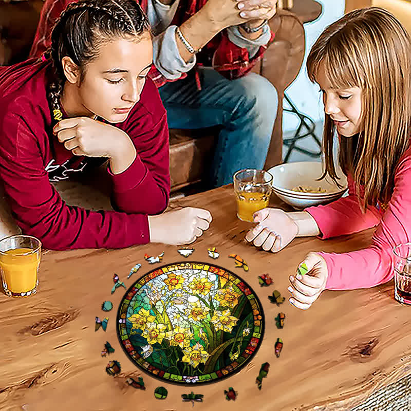 Rubbyoo Daffodil Flower - Wooden Jigsaw Puzzle - image 3