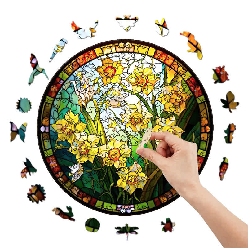 Rubbyoo Daffodil Flower - Wooden Jigsaw Puzzle - image 7