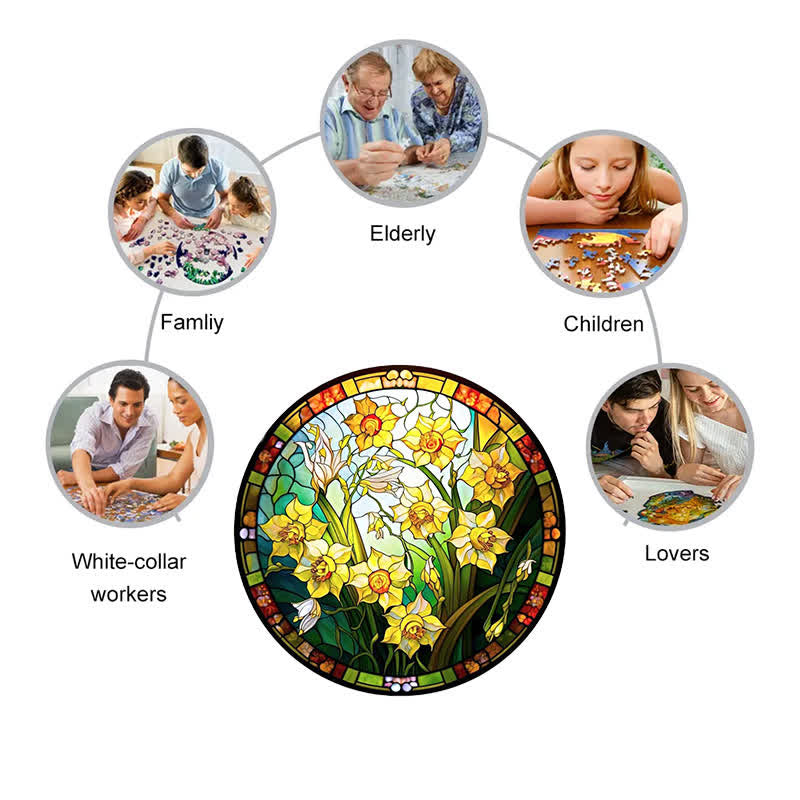 Rubbyoo Daffodil Flower - Wooden Jigsaw Puzzle - image 8