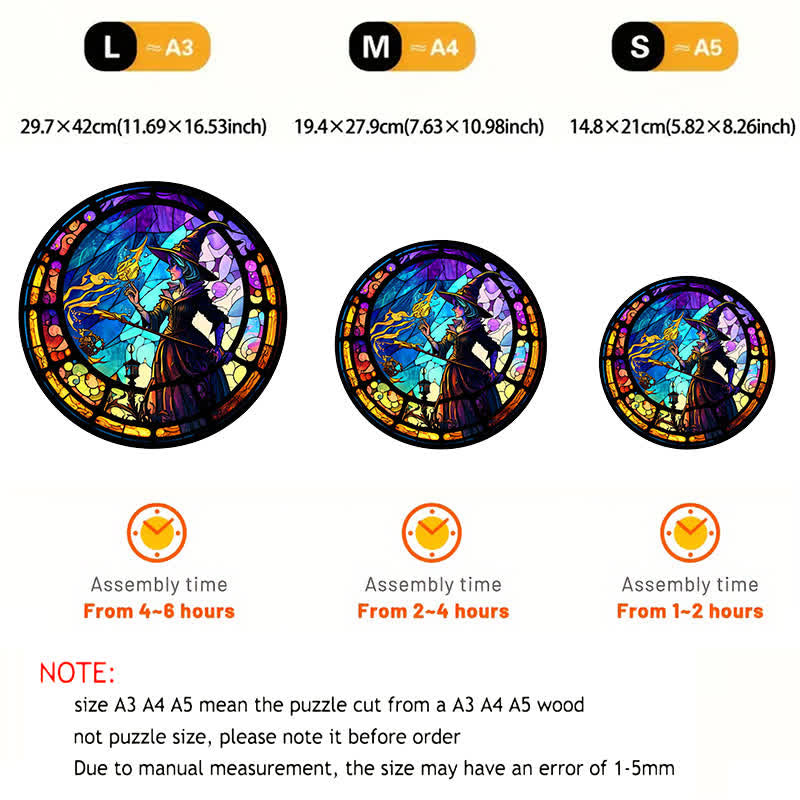 Rubbyoo Elegant Witch With Black Hat - Wooden Jigsaw Puzzle - image 2