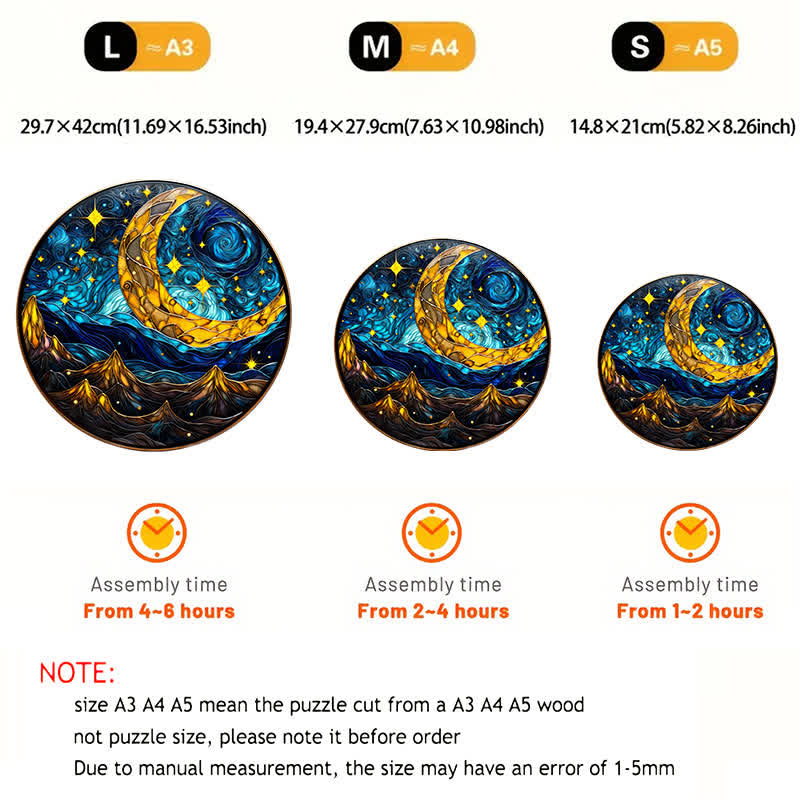 Rubbyoo Starry Night - Wooden Jigsaw Puzzle - image 2