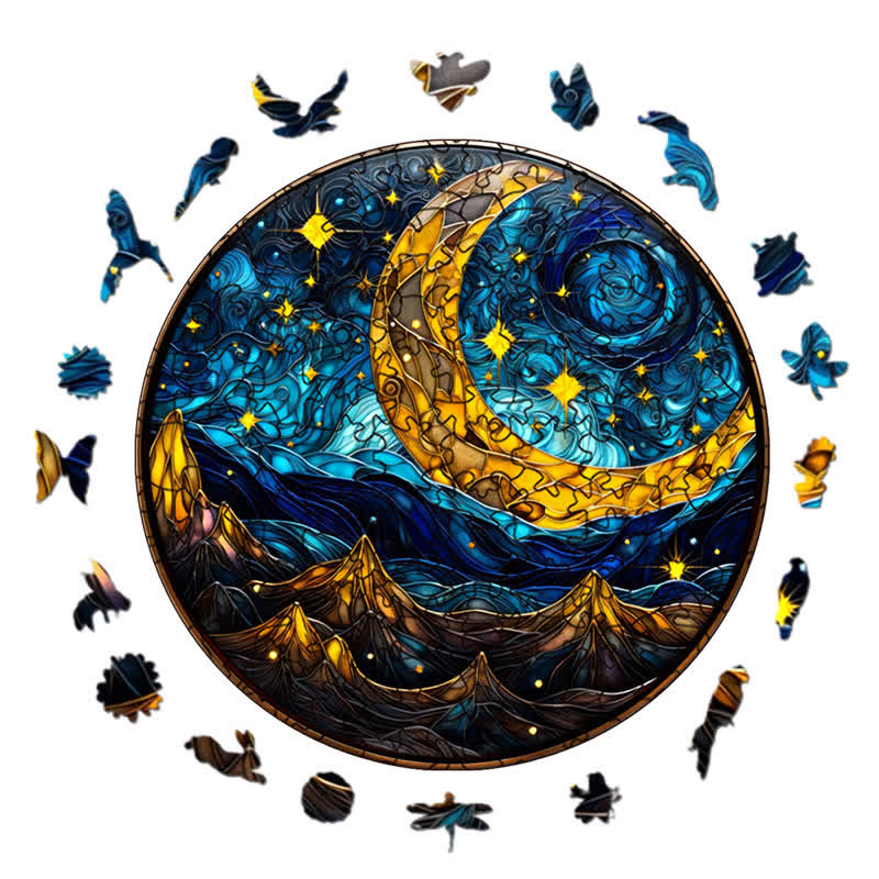 Rubbyoo Starry Night - Wooden Jigsaw Puzzle - image 1
