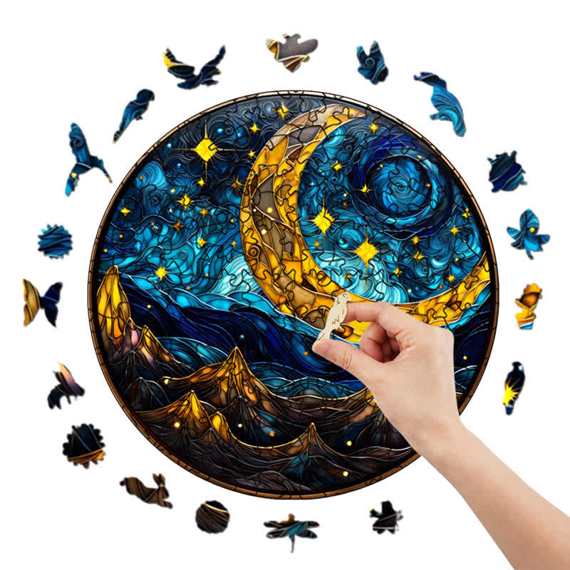 Rubbyoo Starry Night - Wooden Jigsaw Puzzle - image 8