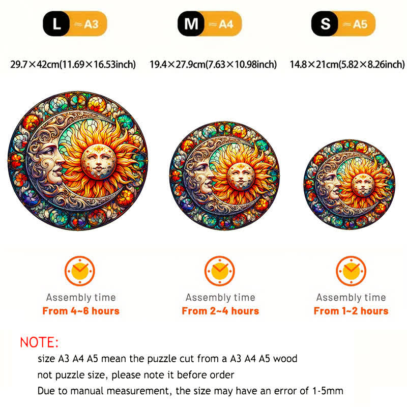 Rubbyoo Sun and Moon - Wooden Jigsaw Puzzle - image 2