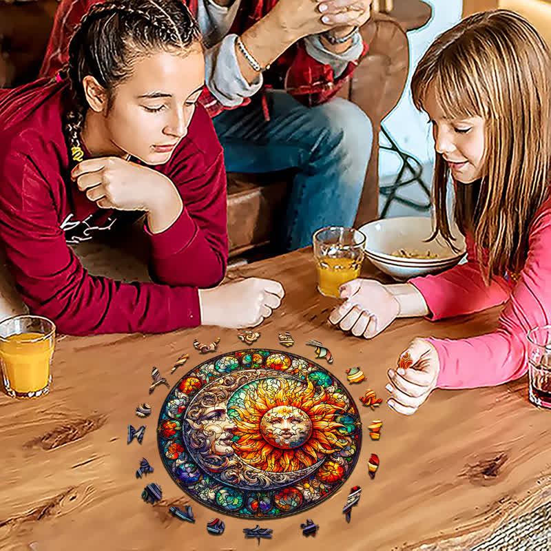 Rubbyoo Sun and Moon - Wooden Jigsaw Puzzle - image 3