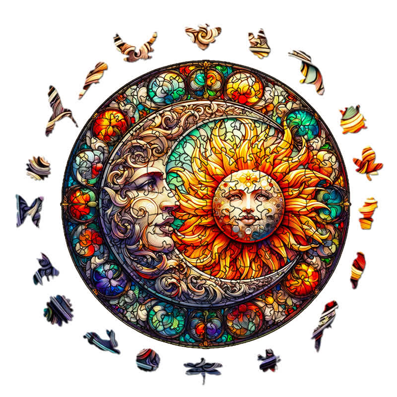 Rubbyoo Sun and Moon - Wooden Jigsaw Puzzle - image 1