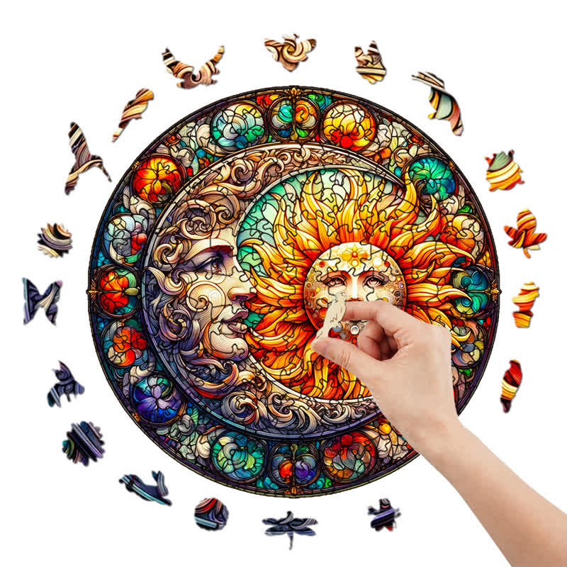 Rubbyoo Sun and Moon - Wooden Jigsaw Puzzle - image 7