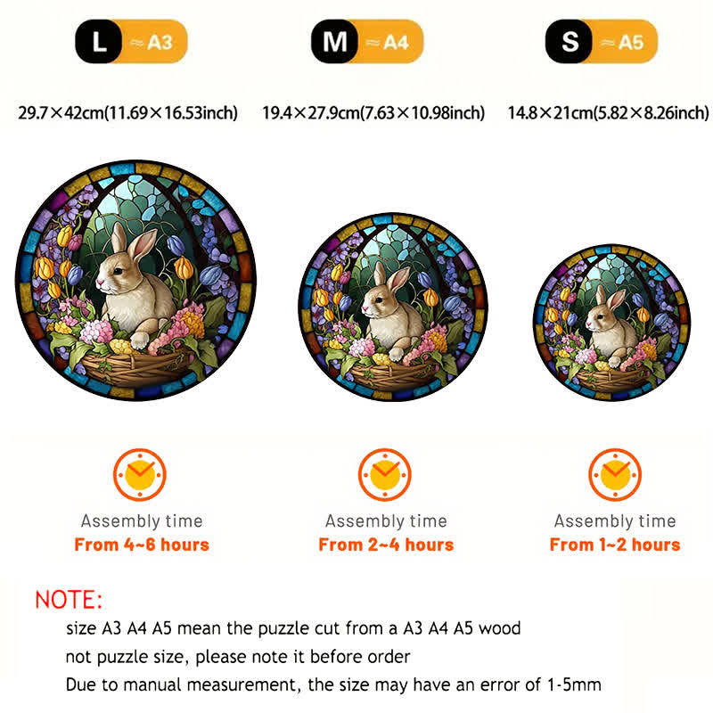 Rubbyoo Bunny Floral Basket Sign - Wooden Jigsaw Puzzle - image 2