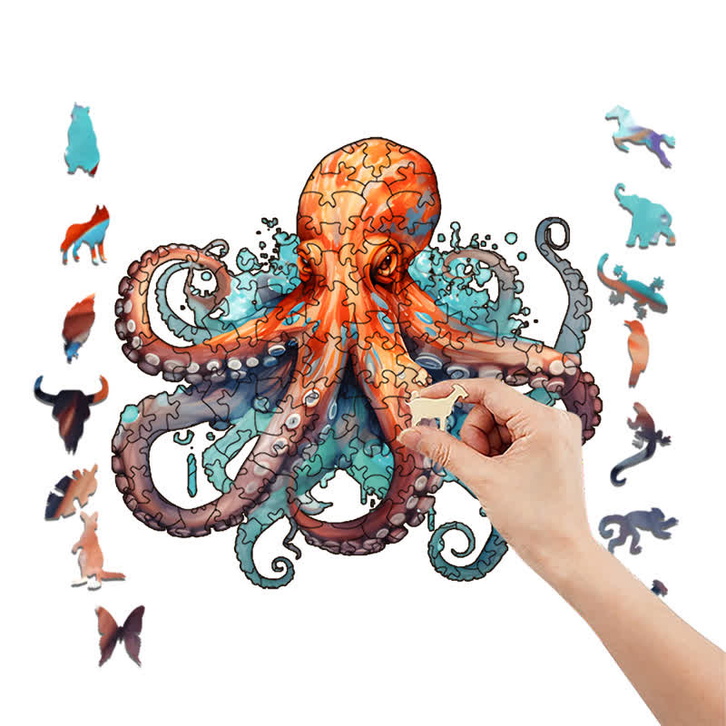 Rubbyoo Colorful Octopus - Wooden Jigsaw Puzzle - image 9