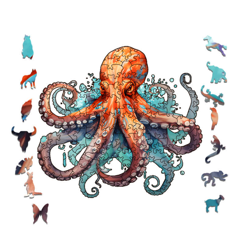Rubbyoo Colorful Octopus - Wooden Jigsaw Puzzle - image 7
