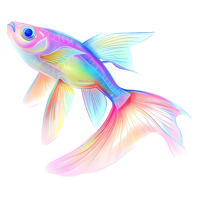 Rubbyoo Colorful rainbow fish - Wooden Jigsaw Puzzle - A3 - Wooden Gift Packaging - image 0