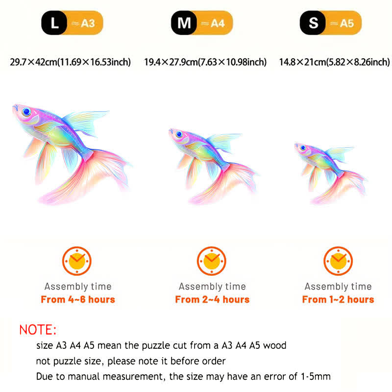 Rubbyoo Colorful rainbow fish - Wooden Jigsaw Puzzle - image 3