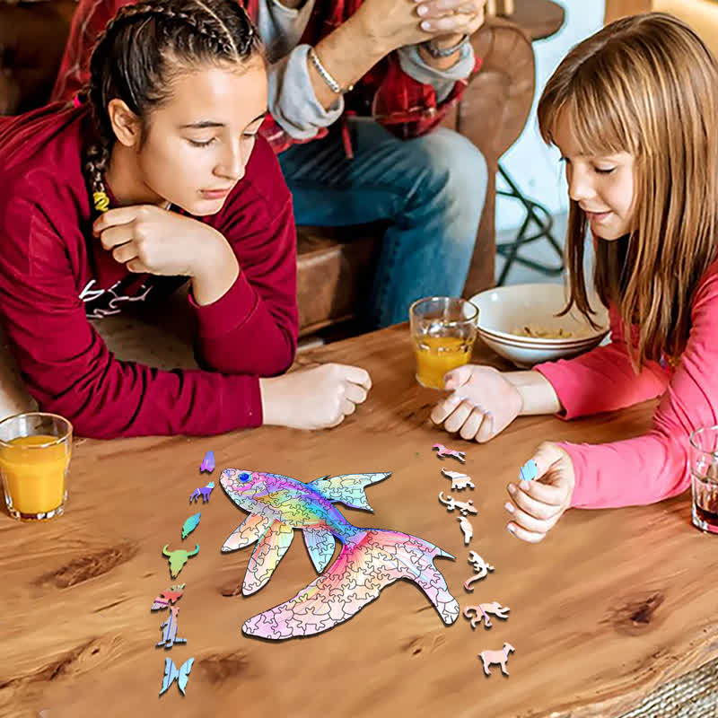 Rubbyoo Colorful rainbow fish - Wooden Jigsaw Puzzle - image 6