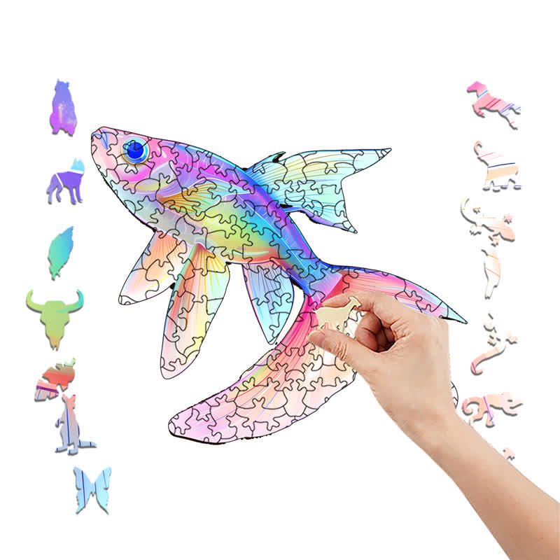Rubbyoo Colorful rainbow fish - Wooden Jigsaw Puzzle - image 8