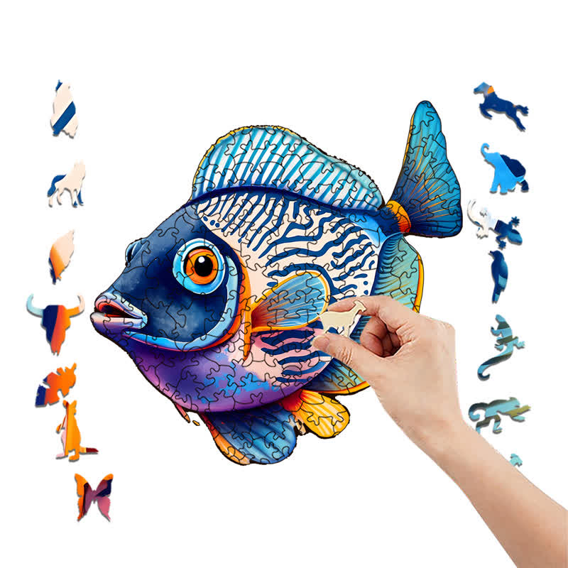 Rubbyoo Colorful Striped Fish - Wooden Jigsaw Puzzle - image 8