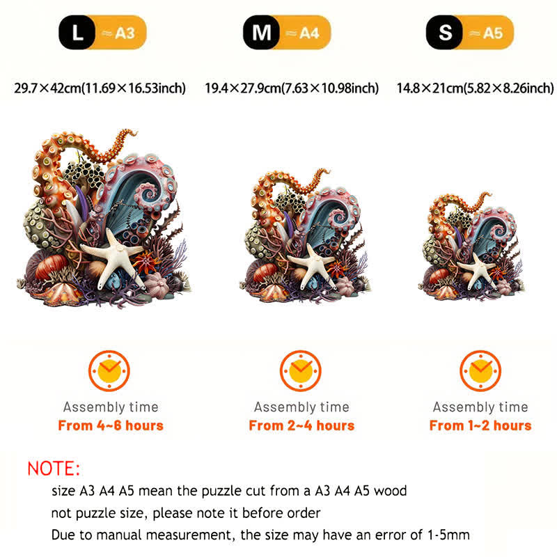 Rubbyoo Colorful Underwater Scene - Wooden Jigsaw Puzzle - image 2