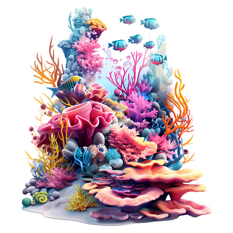 Rubbyoo Colorful And Diverse Marine Life - Wooden Jigsaw Puzzle - A3 - Wooden Gift Packaging - image 0