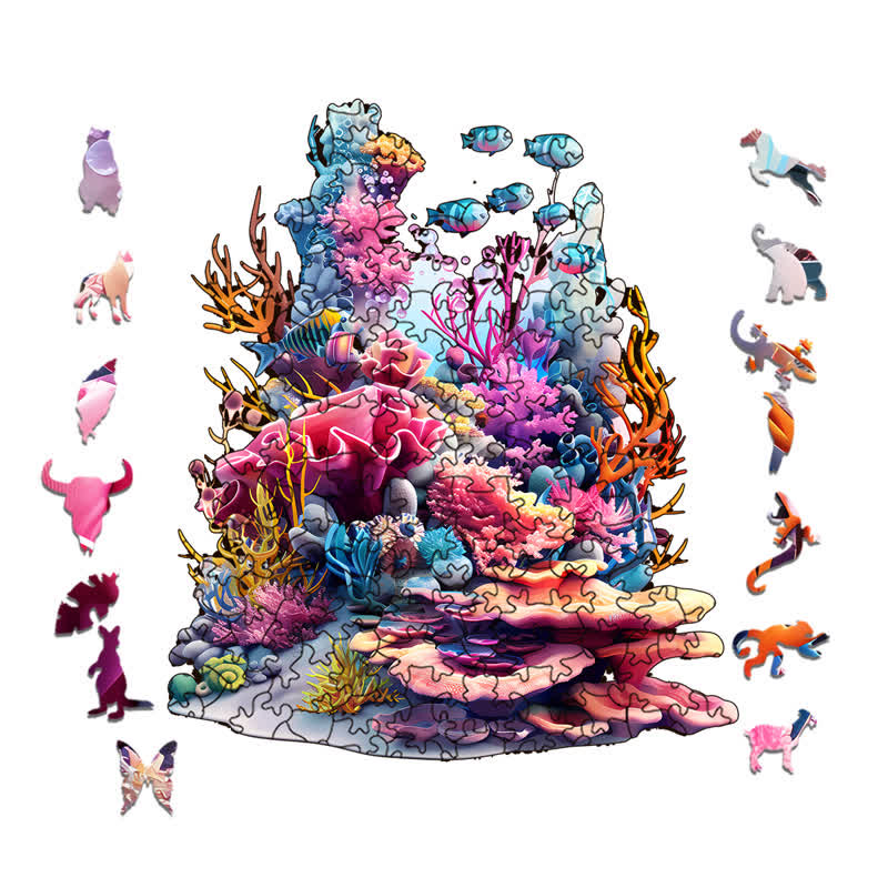 Rubbyoo Colorful And Diverse Marine Life - Wooden Jigsaw Puzzle - image 1