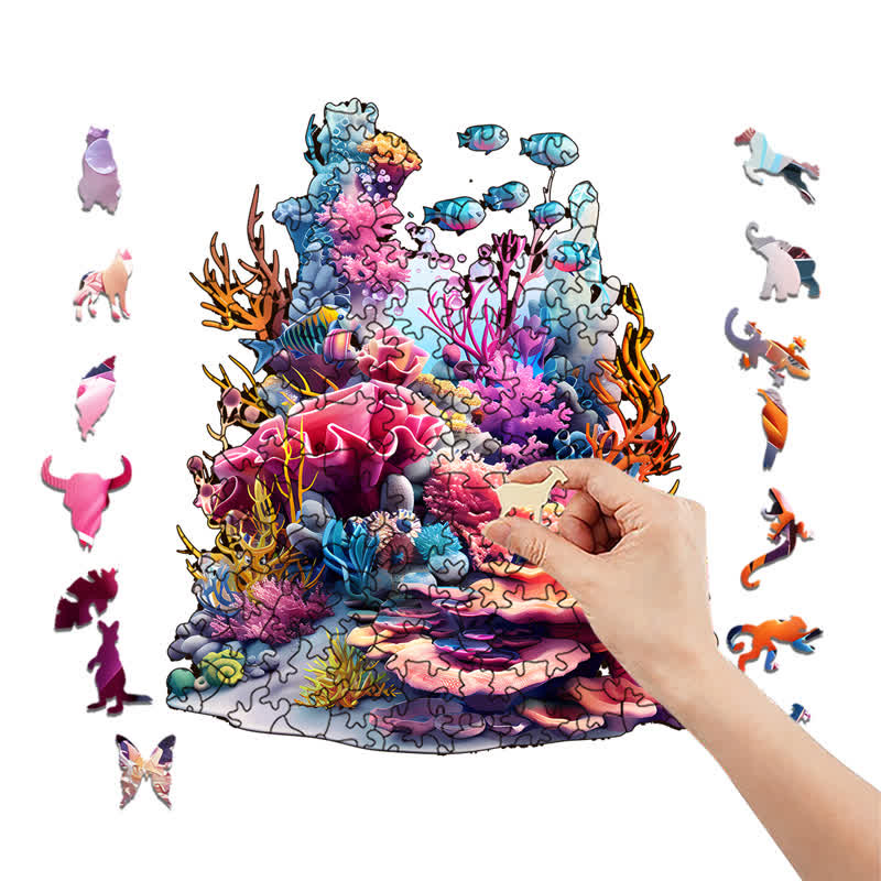 Rubbyoo Colorful And Diverse Marine Life - Wooden Jigsaw Puzzle - image 7