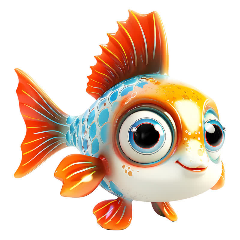 Rubbyoo Colorful Fish With Big Eyes And - Wooden Jigsaw Puzzle - A3 - Wooden Gift Packaging - image 0