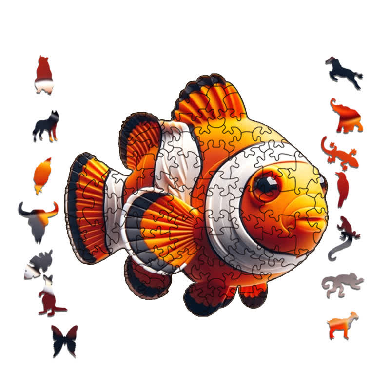Rubbyoo Sea Animals Clown Fish - Wooden Jigsaw Puzzle - image 1