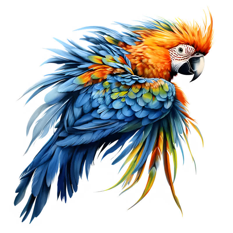 Rubbyoo  A Parrot S Intricate Plumage - Wooden Jigsaw Puzzle - A3 - Wooden Gift Packaging - image 0