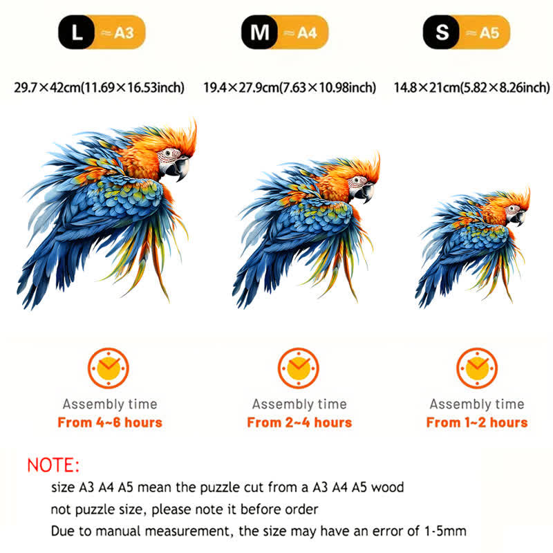 Rubbyoo  A Parrot S Intricate Plumage - Wooden Jigsaw Puzzle - image 2