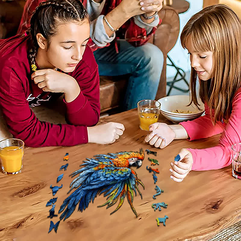 Rubbyoo  A Parrot S Intricate Plumage - Wooden Jigsaw Puzzle - image 3