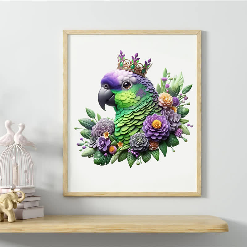 Rubbyoo Colorful Parrot With Crown - Wooden Jigsaw Puzzle - image 3