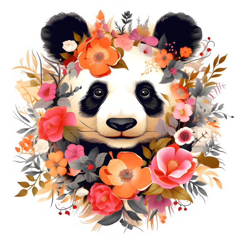 Rubbyoo Floral Panda Color -2 Wooden Jigsaw Puzzle - A3 - Wooden Gift Packaging - image 0