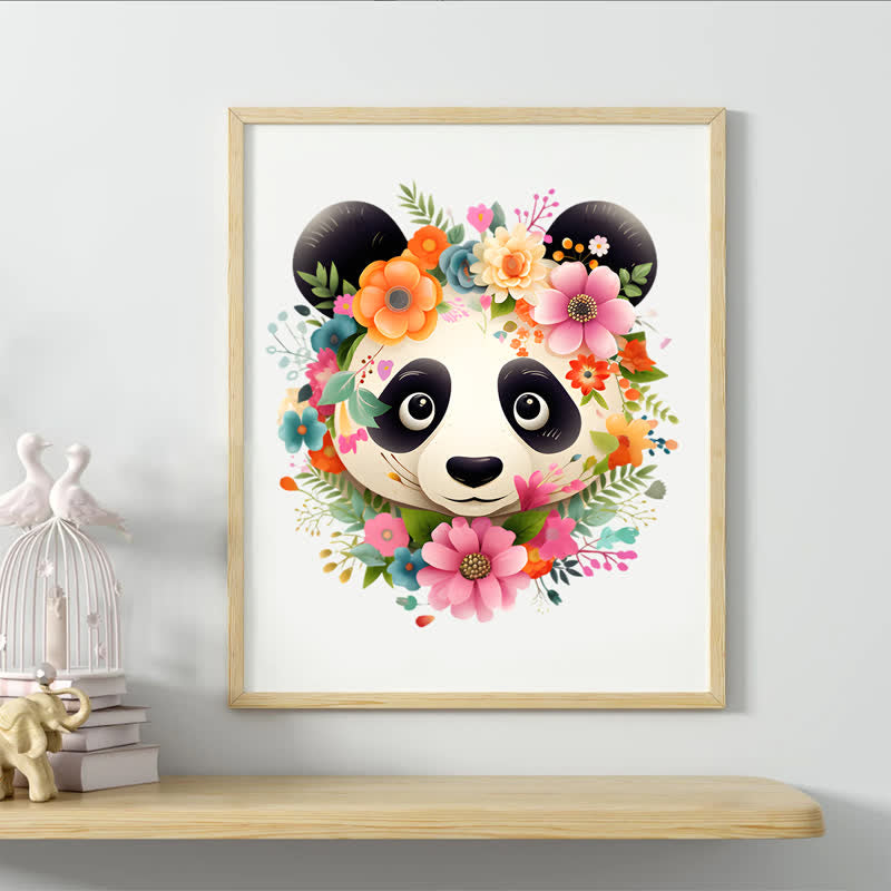 Rubbyoo Spring Floral Happy Panda -2 Wooden Jigsaw Puzzle - image 5